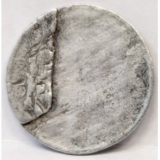 SPAIN 1949 . TEN 10 CENTIMOS COIN . ERROR . MASSIVE PLANCHET FLAW